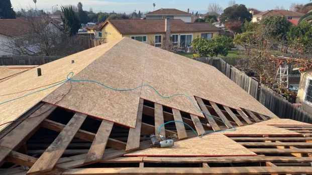 OSB Sheeting Being Installed